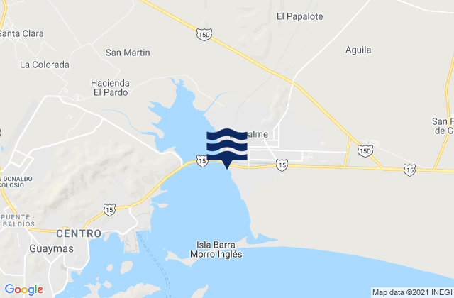 Empalme, Mexicoの潮見表地図