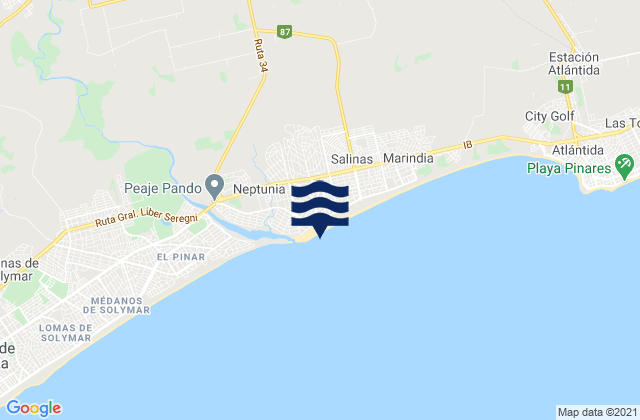 Empalme Olmos, Uruguayの潮見表地図