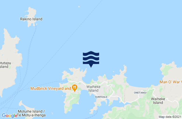 Enclosure Bay, New Zealandの潮見表地図