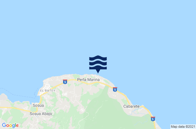 Encuentro, Dominican Republicの潮見表地図