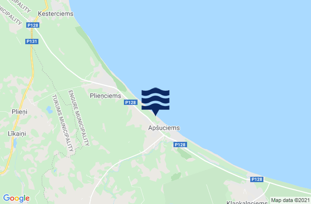 Engures Novads, Latviaの潮見表地図