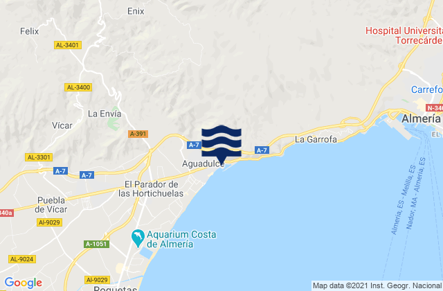 Enix, Spainの潮見表地図