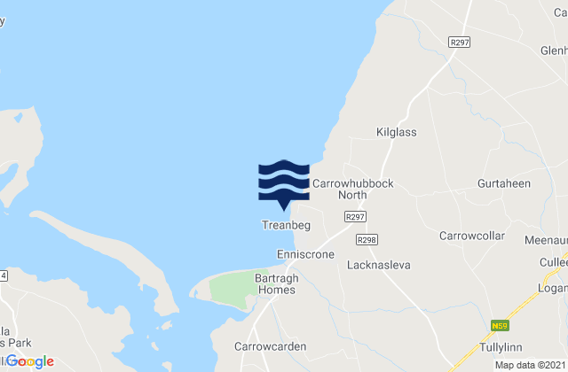 Enniscrone, Irelandの潮見表地図