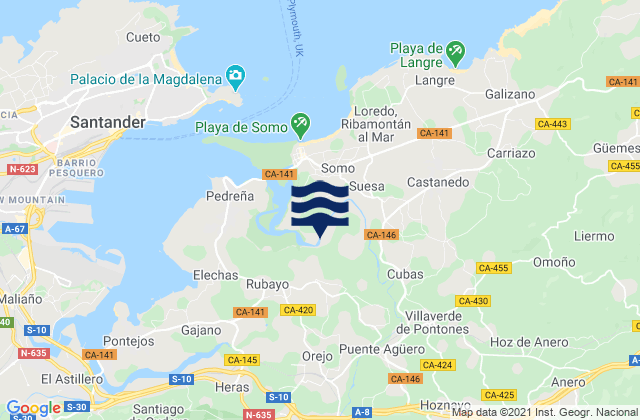 Entrambasaguas, Spainの潮見表地図