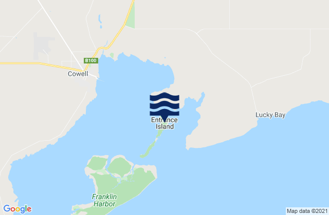 Entrance Island, Australiaの潮見表地図