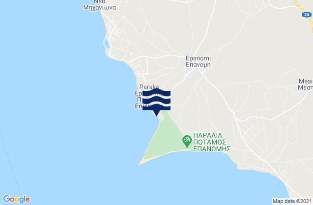 Epanomí, Greeceの潮見表地図