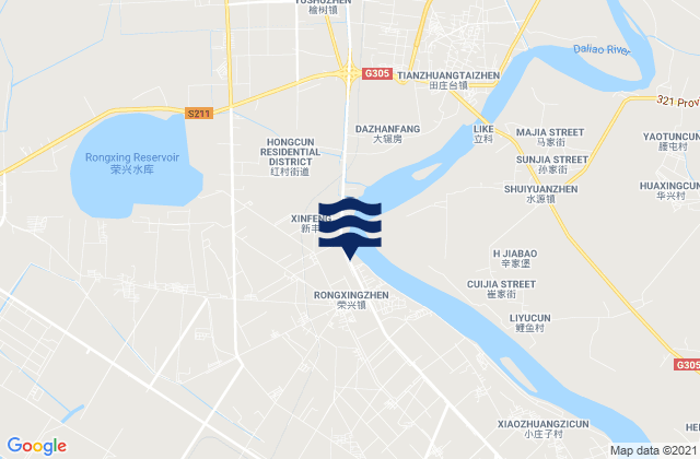 Erjiegou, Chinaの潮見表地図