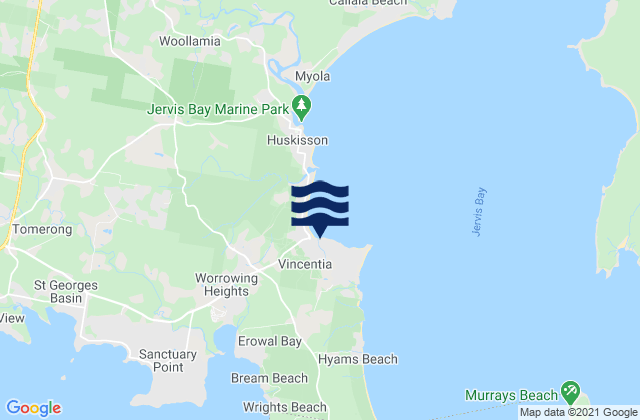 Erowal Bay, Australiaの潮見表地図