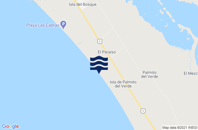 Escuinapa, Mexicoの潮見表地図