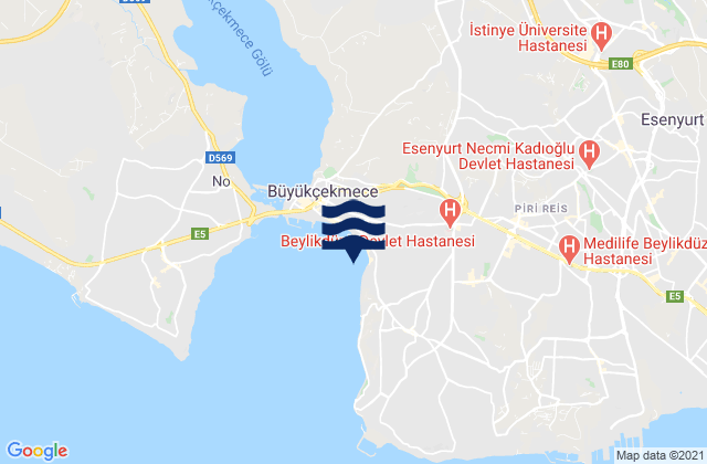 Esenyurt, Turkeyの潮見表地図