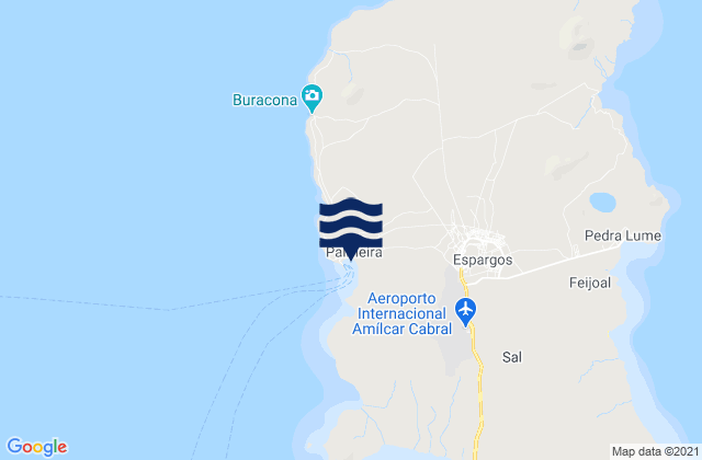 Espargos, Cabo Verdeの潮見表地図