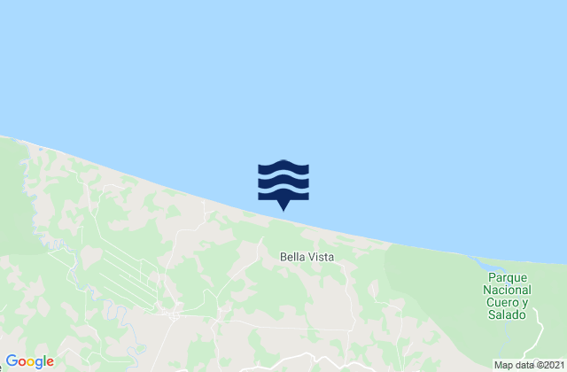 Esparta, Hondurasの潮見表地図