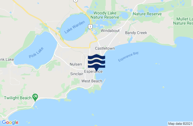 Esperance, Australiaの潮見表地図