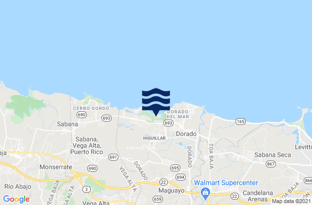 Espinosa Barrio, Puerto Ricoの潮見表地図