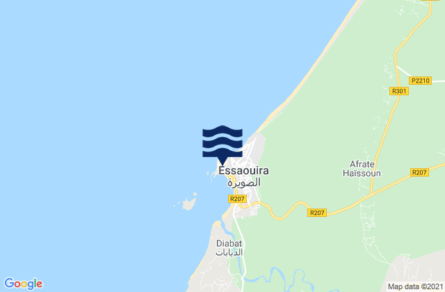 Essaouira, Moroccoの潮見表地図