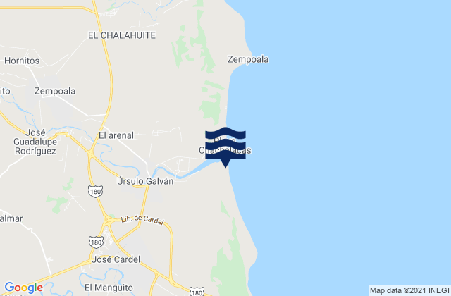 Estado de Veracruz-Llave, Mexicoの潮見表地図