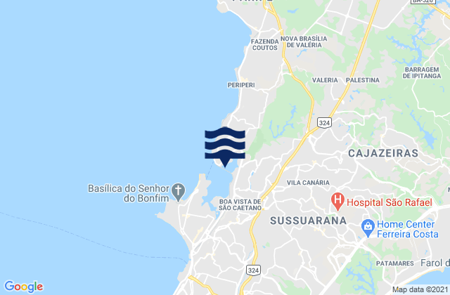 Estaleiro Reef, Brazilの潮見表地図