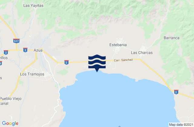 Estebanía, Dominican Republicの潮見表地図
