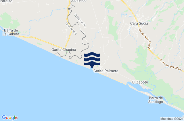 Estero Garita Palmera, El Salvadorの潮見表地図