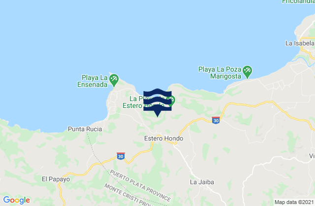 Estero Hondo, Dominican Republicの潮見表地図