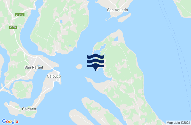 Estero Quinched, Chileの潮見表地図