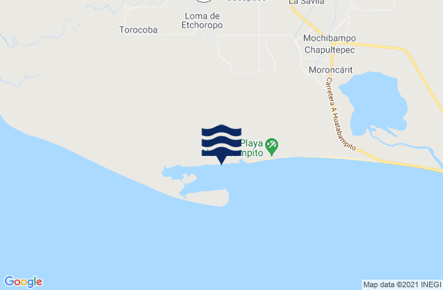 Etchoropo, Mexicoの潮見表地図