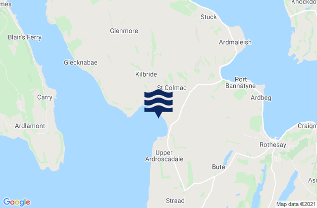 Ettrick Bay, United Kingdomの潮見表地図