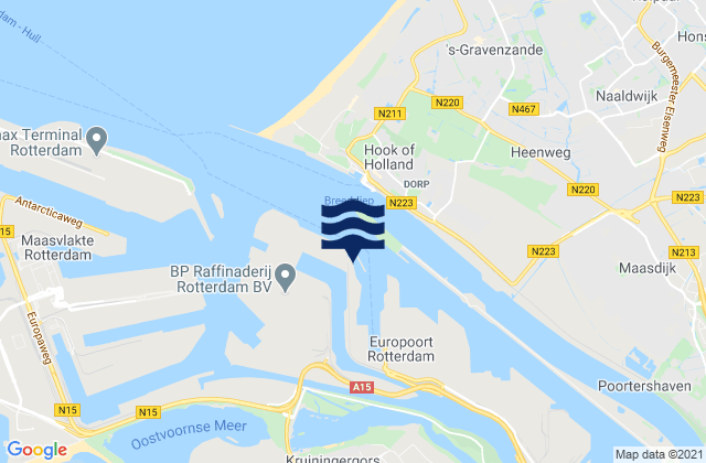 Europoort, Netherlandsの潮見表地図