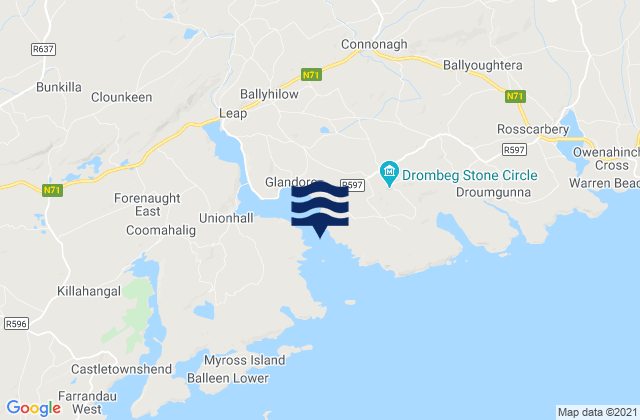 Eve Island, Irelandの潮見表地図