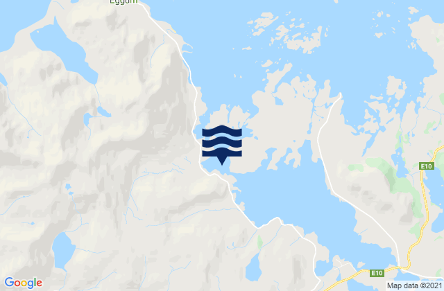 Evjen, Norwayの潮見表地図