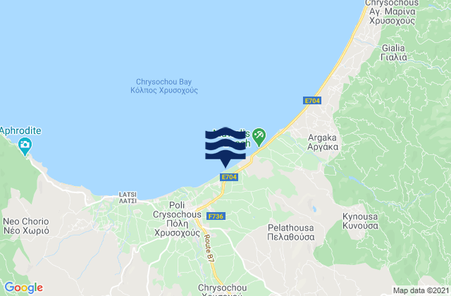 Evrétou, Cyprusの潮見表地図