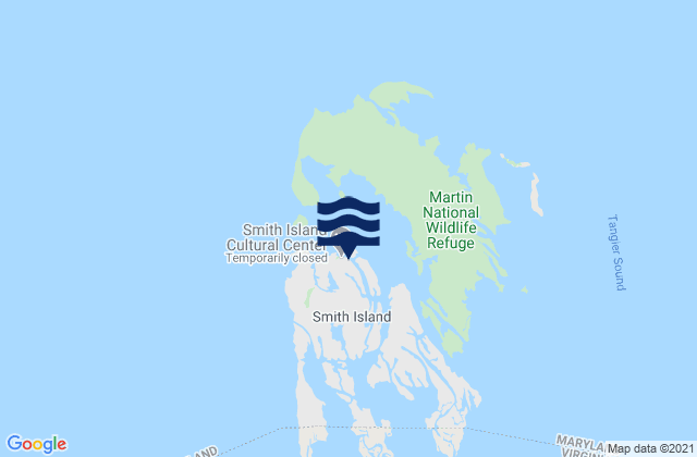 Ewell Smith Island, United Statesの潮見表地図