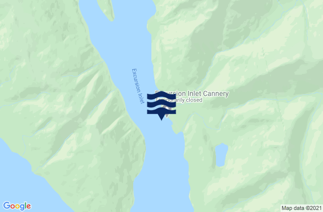 Excursion Inlet Entrance, United Statesの潮見表地図