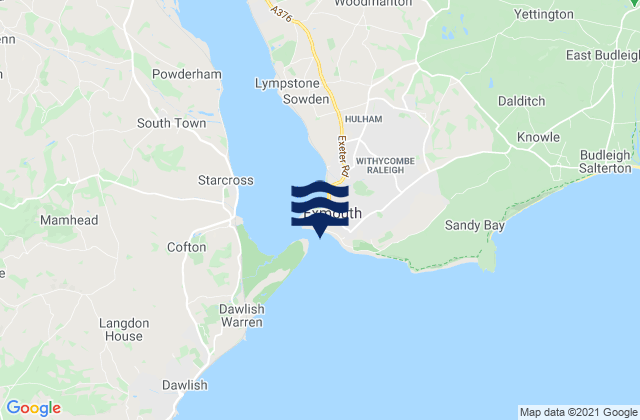 Exmouth Dock, United Kingdomの潮見表地図