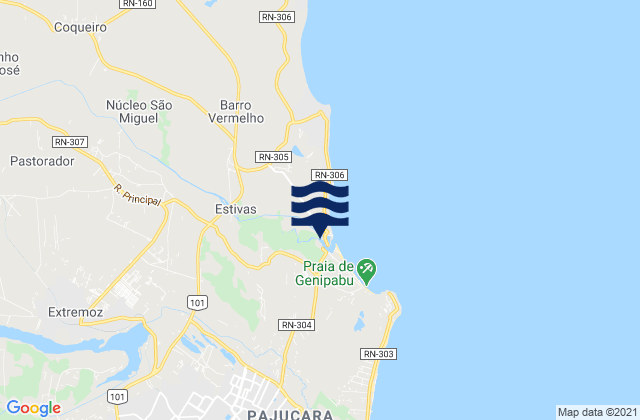 Extremoz, Brazilの潮見表地図