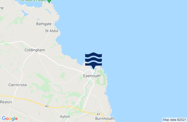 Eyemouth, United Kingdomの潮見表地図
