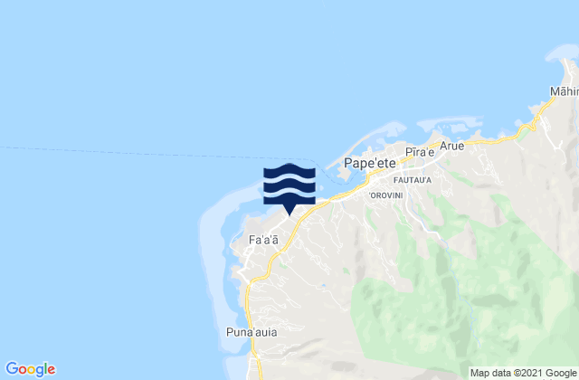 Faaa, French Polynesiaの潮見表地図