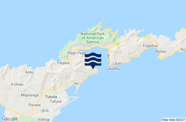 Fagaalu, American Samoaの潮見表地図