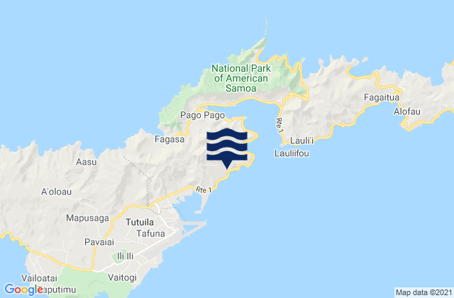 Faganeanea, American Samoaの潮見表地図