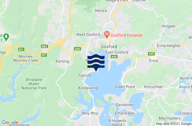 Fagans Bay, Australiaの潮見表地図