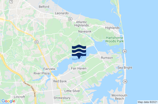 Fair Haven, United Statesの潮見表地図