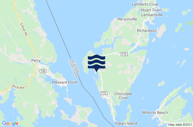 Fairehaven, Canadaの潮見表地図