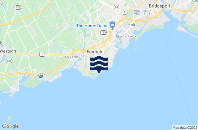 Fairfield Beach, United Statesの潮見表地図