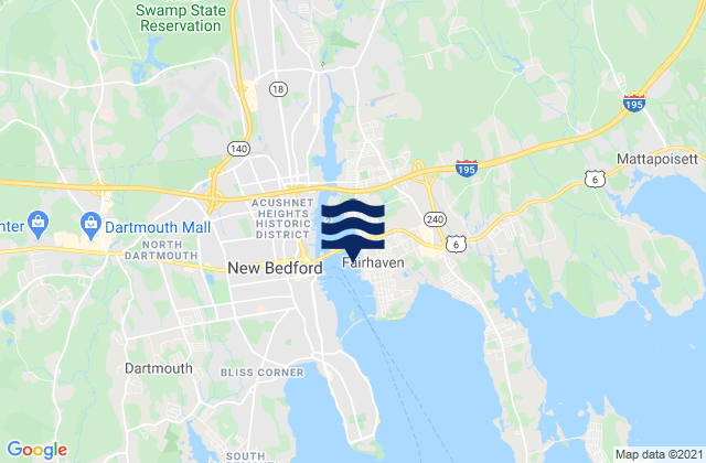 Fairhaven, United Statesの潮見表地図