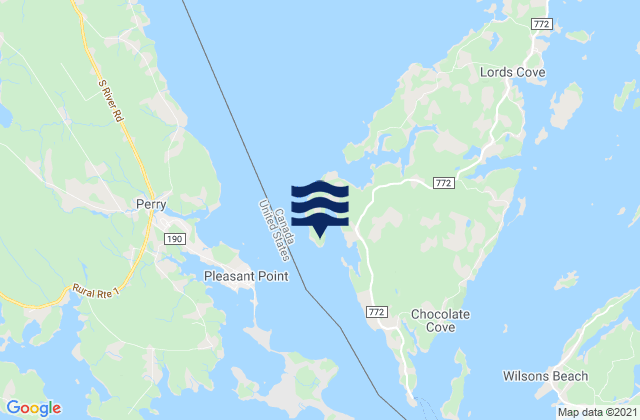 Fairhaven, Canadaの潮見表地図
