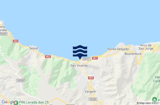 Faja da Areia, Portugalの潮見表地図