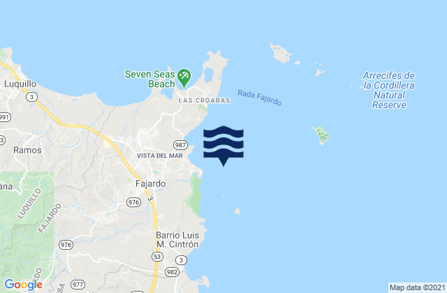 Fajardo Harbor (channel), Puerto Ricoの潮見表地図