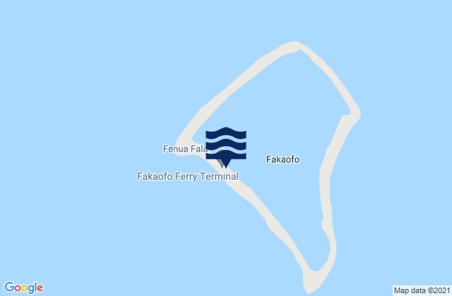 Fale old settlement, Tokelauの潮見表地図