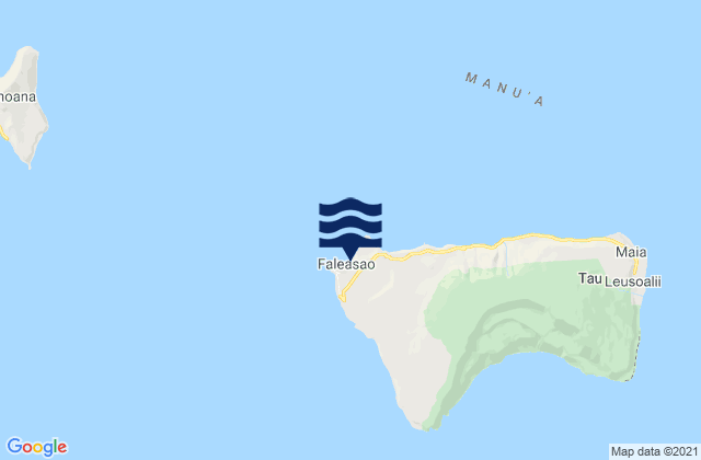Faleāsao, American Samoaの潮見表地図