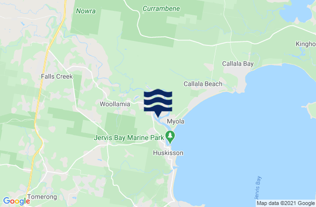 Falls Creek, Australiaの潮見表地図